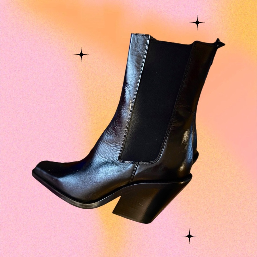 ASOS DESIGN Rhea premium leather western boots